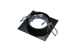Ceiling lighting point fitting GABI square adjustable black brushed